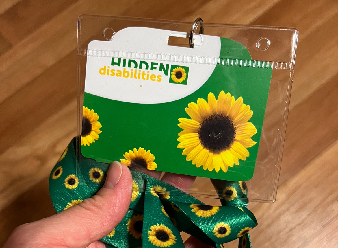 Sunflower Lanyard Hidden Disabilities Bg Barnstormer 6491